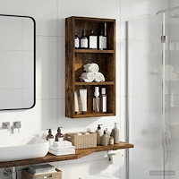 vidaXL Badrumsväggskåp Rökt Ek 30 x 10 x 60,5 cm Konstruerat trä