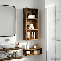 vidaXL Badrumsväggskåp Rökt Ek 30 x 14 x 70 cm Konstruerat trä