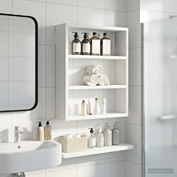 vidaXL Badrumsväggskåp med hylla Vit 40 x 10 x 50 cm Konstruerat trä