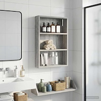vidaXL Badrumsväggskåp Grå Sonoma 40 x 10 x 60,5 cm Konstruerat trä