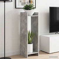 vidaXL Växtställ med hylla BetongGrå 30 x 30 x 100 cm Konstruerat trä