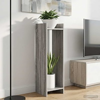 vidaXL Växtställ med hylla Grå Sonoma 30 x 30 x 100 cm Konstruerat trä