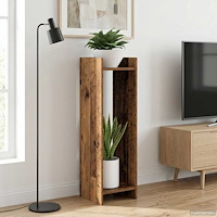 vidaXL Växtställ Gammalt trä 30 x 30 x 100 cm Konstruerat trä