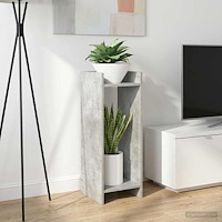 vidaXL Växtställ med hylla BetongGrå 30 x 30 x 80 cm Konstruerat trä