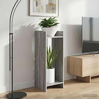 vidaXL Växtställ med hylla Grå Sonoma 30 x 30 x 80 cm Konstruerat trä