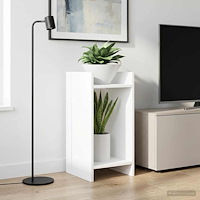 vidaXL Växtställ med hylla Vit 30 x 30 x 60 cm Konstruerat trä