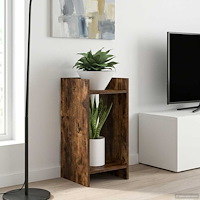 vidaXL Växtställ med hylla Rökt Ek 30 x 30 x 60 cm Konstruerat trä