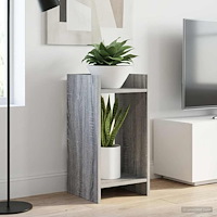vidaXL Växtställ med hylla Grå Sonoma 30 x 30 x 60 cm Konstruerat trä