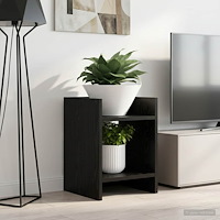 vidaXL Växtställ 2 pcs Svart Ek 30 x 30 x 40 cm Konstruerat trä