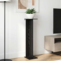 vidaXL Växtställ 2 pcs Svart Ek 25 x 25,5 x 100,5 cm Konstruerat trä