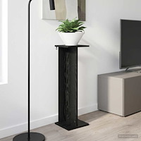 vidaXL Växtställ Svart Ek 25 x 25,5 x 80,5 cm Konstruerat trä