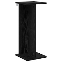vidaXL Växtställ Svart Ek 25 x 25,5 x 60,5 cm Konstruerat trä