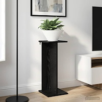 vidaXL Växtställ 2 pcs Svart Ek 25 x 25,5 x 60,5 cm Konstruerat trä