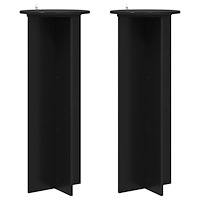 vidaXL Växtställ 2 pcs Svart Ø40 x 100 cm Konstruerat trä