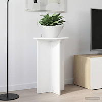 vidaXL Växtställ 2 pcs Vit Ø40 x 60 cm Konstruerat trä