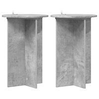 vidaXL Växtställ 2 pcs Betonggrå Ø40 x 60 cm Konstruerat trä