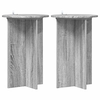 vidaXL Växtställ 2 pcs Grå sonoma-ek Ø40 x 60 cm Konstruerat trä