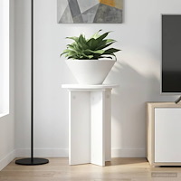 vidaXL Växtställ 2 pcs Vit Ø29,5 x 40 cm Konstruerat trä