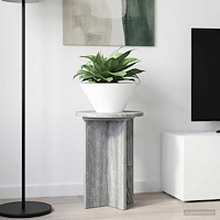 vidaXL Växtställ 2 pcs Grå sonoma-ek Ø29,5 x 40 cm Konstruerat trä