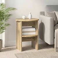 vidaXL Sidokabinett Sonoma-ek Ø40 x 50 cm Konstruerat trä