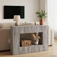 vidaXL Konsolbord Randig Grå Sonoma 101 x 29 x 74 cm Konstruerat trä