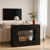 vidaXL Svart Ek 101 x 30 x 74 cm