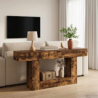 vidaXL Rökt Ek 160 x 30 x 74 cm