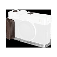 SMALLRIG SmallRig 6236 L-Shaped Mount Plate with Wooden Handle for FUJIFILM X-E5 (Ebony, Silver)