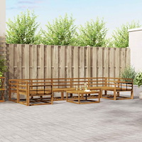 vidaXL Utomhussoffset 8 pcs Naturfärg Massivt Akaciaträ