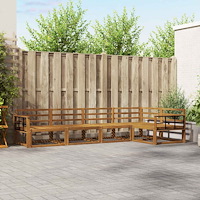 vidaXL Utomhussoffset 5 pcs Naturlig Massivt Akaciaträ