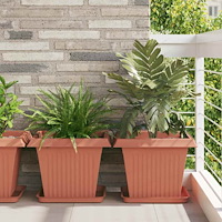 vidaXL Fyrkantig Blomkruka 24 pcs Murgrön 36 x 36 x 2.5 cm Plast