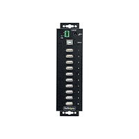 StarTech.com StarTech.com 10-Port Industrial USB 2.0 Hub, Rugged USB Hub w/15kV Air/8kV Contact ESD Level 4 Protection, DIN/Wall/Desk...