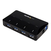 StarTech.com Startech USB 3.0-hub med 4 portar plus dedicerad laddningsport - 1x 2,4 A-port - USB-växel - 4 portar