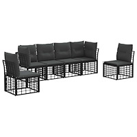 vidaXL Utomhussoffset Svart Polyester