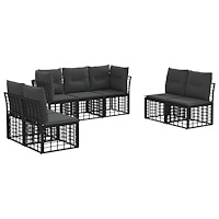 vidaXL Utomhussoffset Svart Polyester