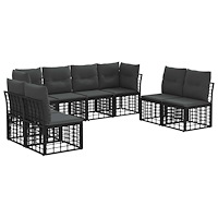 vidaXL Utomhussoffset Svart Polyester