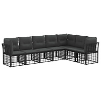 vidaXL Utomhussoffset Svart Polyester