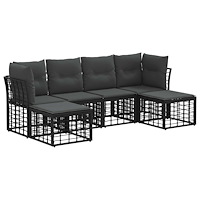 vidaXL Utomhussoffset Svart Polyester