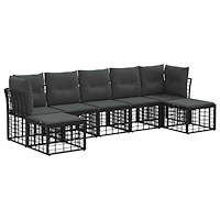 vidaXL Utomhussoffset Svart Polyester