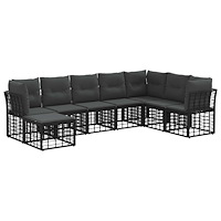 vidaXL Utomhussoffset Svart Polyester