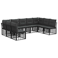vidaXL Utomhussoffset Svart Polyester