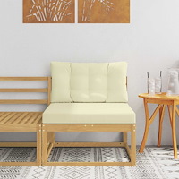 vidaXL Utomhus Mellansoffa Polyester Vit