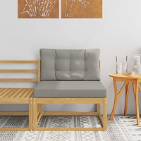 vidaXL Utomhus Mellansoffa Polyester Vit