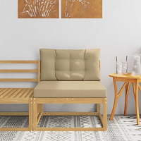 vidaXL Utomhus Mellansoffa Polyester Vit