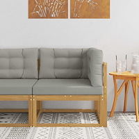 vidaXL Utehörnsoffa Polyester Vit