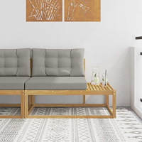 vidaXL Modulsoffa utomhus med kudde Vit 115 x 83 x 73 cm Polyester