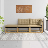 vidaXL Sektionell Soffa Enheter med kudde Vit 241,5 x 83 x 73 cm