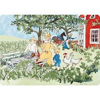 Hjelm förlag Emil i trädgården underlägg