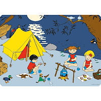 Hjelm förlag Pippi tältar underlägg