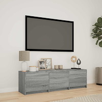 vidaXL TV-bänk med LED Grå Sonoma 140 x 34 x 40 cm Konstruerat trä